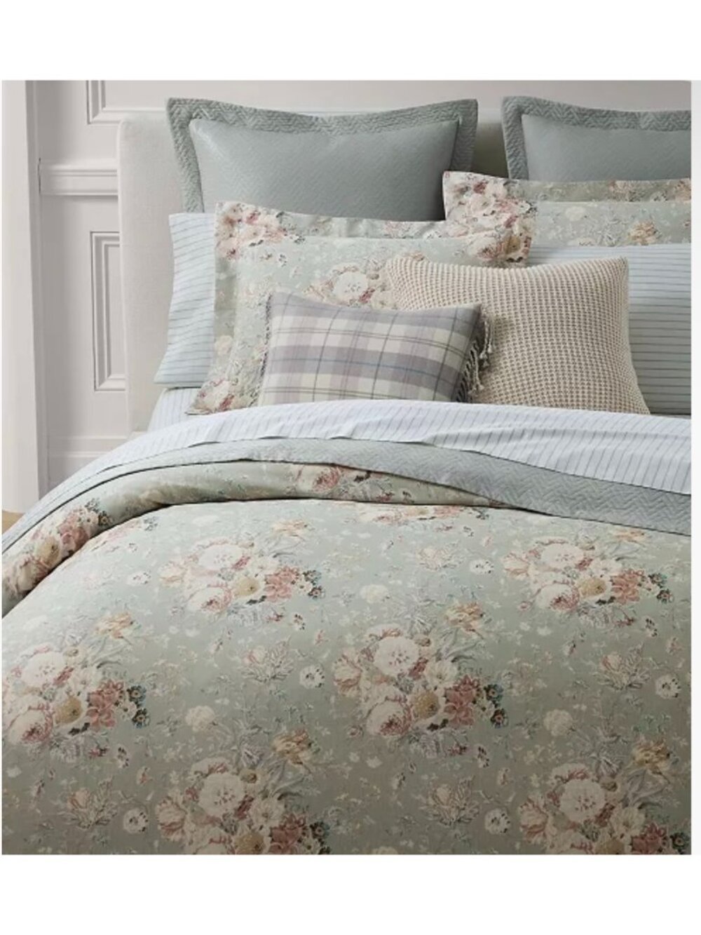 NWT Lauren Ralph Lauren Gwynne Duvet Cover Set True Sage Multi Size Full/Queen